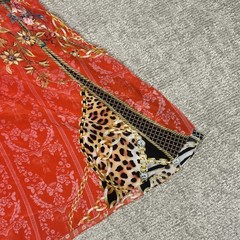 Camilla Dress Womens Medium Maxi Embellished Silk Gown The Queen Wore Red