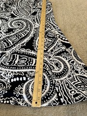 AB Studio Women&rsquo;s Large Black White Casual Dress Sleeveless Knee Length
