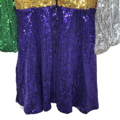 Alice + Olivia Blaze Sequin Colorblock Mini Dress 10 NYE Holiday Party Hoco NWT