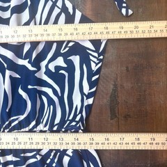 Gilli Wms LP Navy White Boho Chic Abstract Zebra Print Halter Maxi Dress NWT