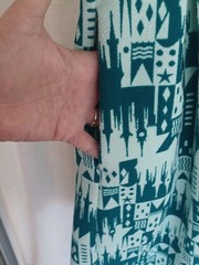LuLaRoe Amelia Dress 2XL Disney It&rsquo;s a Small World Teal Pockets Pleats (2XL)