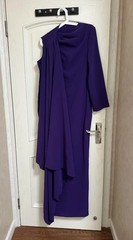 AUTH Solace London lydia draped maxi dress PURPLE UK 10