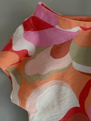 Like Love Rayon/Nylon Off Shoulder w/Strap Made in Mexico Silky Midi, Abstract L