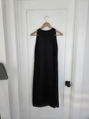 Vintage French Connection Black Sleeveless Maxi Dress Deep V-Neck | Size Small