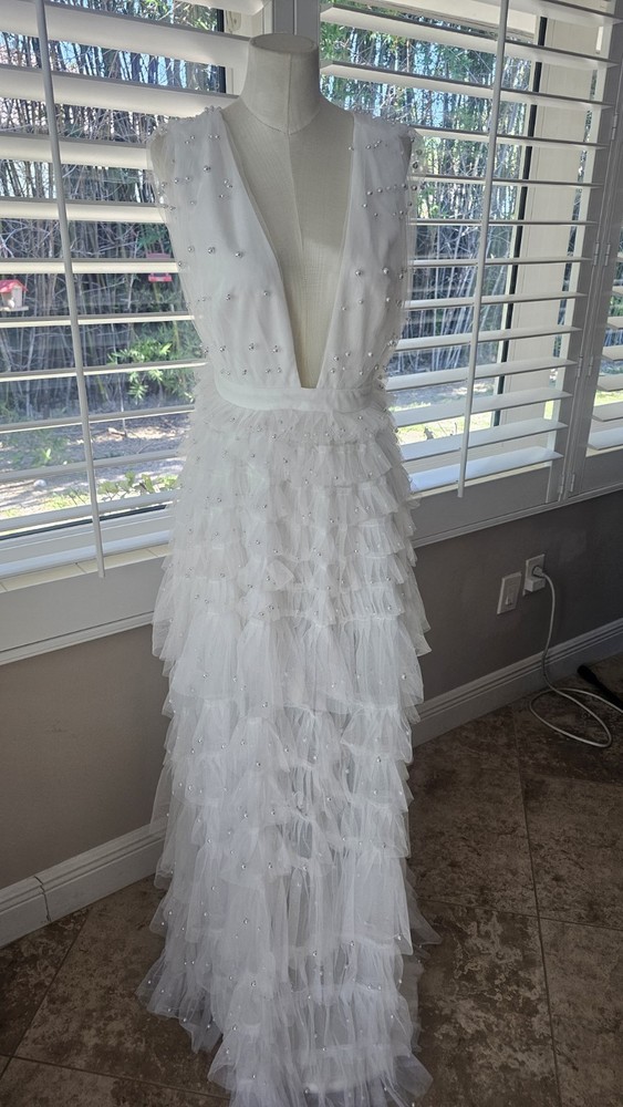 NWT Blithe LA Maxi Dress White L