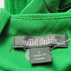 Wild Fable Emerald Satin Lace Up Back Midi Dress Side Slit Women&rsquo;s Large