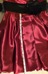 Speechless Dress Size 3 Red Black Strapless Fit & Flare Satin Flower Detail Y2K