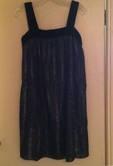 Edun Barneys New York Black Sparkle Velvet and Silk Party Dress NWOT