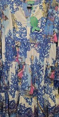 Antica Sartoria Boho Blue Coral Reef Tassel Mini Dress – Mediterranean Style New