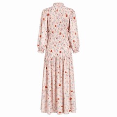 NEW Samsoe Samsoe Sarami Floral Print Midi Dress Aop Pink Garden Women Size M