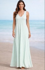 Peter Millar Carner Sleeveless Maxi Dress Womens Green Performance Size Small