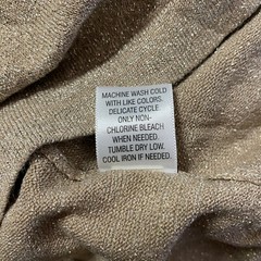 Apt 9 Turtleneck Dress Sz L Metallic Gold Knit Minimalist Fall Winter Casual