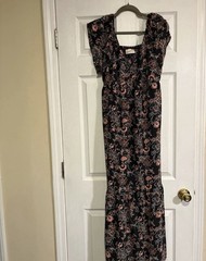 Black Pink Floral Dress
