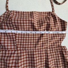 Lottie Moss Womens Ruffle Gingham Mini Dress Red White Tie