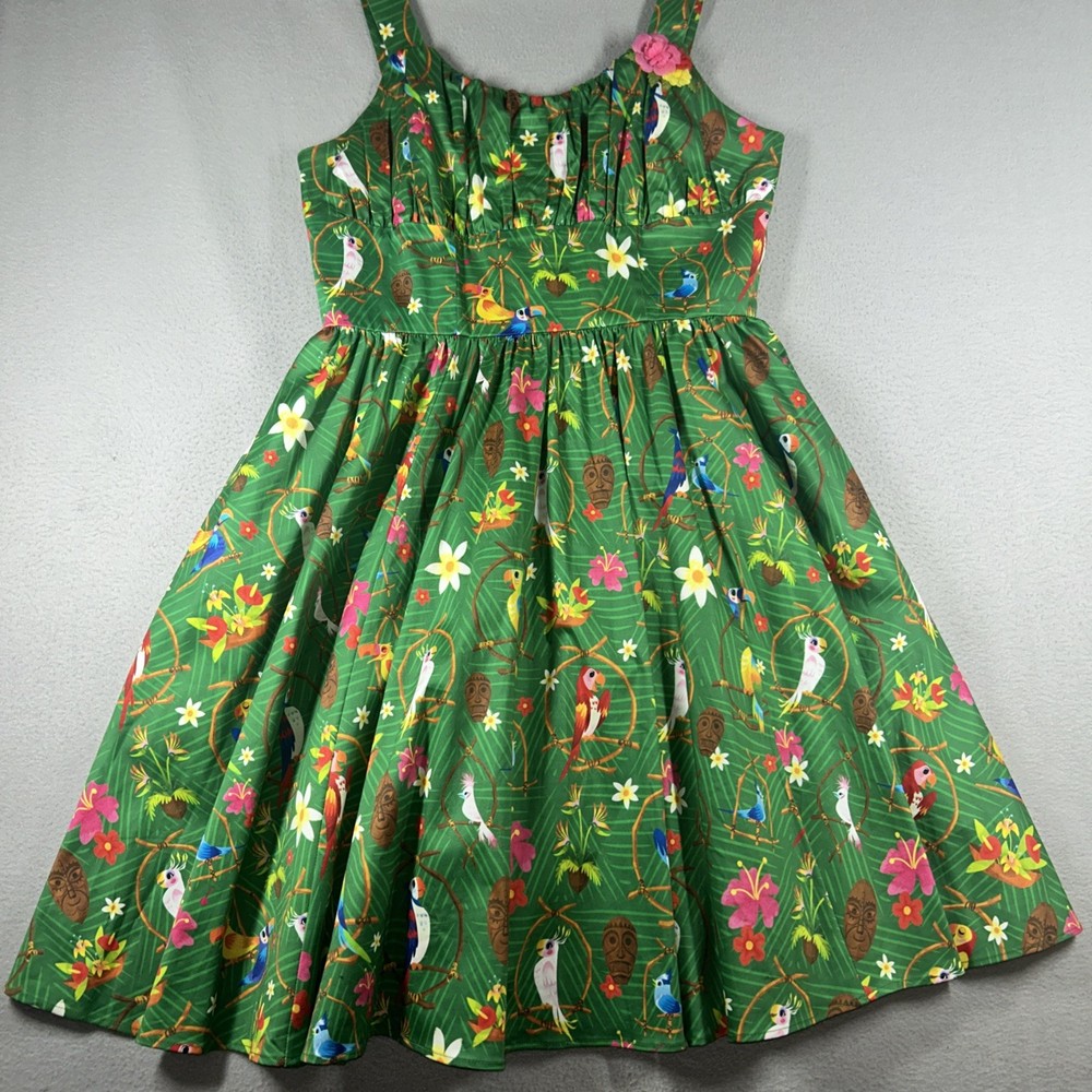 Disney Parks The Dress Shop Trader Sams Size XL Enchanted Tiki Room Swing Dress
