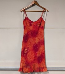 VTG Byer Too! Red Floral Strappy Dress Sz 11