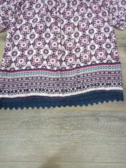 Trixxi Women&rsquo;s Juniors Pink, Red, Black Dress Size Large Floral Geometric Sleeve