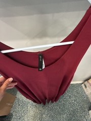 Savvi Malibu Sleeveless Burgundy Midi Tank Dress, Size 2X