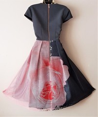 Ted Baker Noura Blenheim Palace Rose jewel Fit & Flare Evening Dress Size 8 TB1