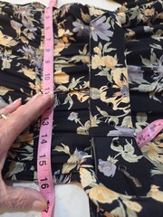 Vtg 80s Casual Corner Dark Floral Maxi Dress Sz 8 Belt Cottagecore Boho Rayon