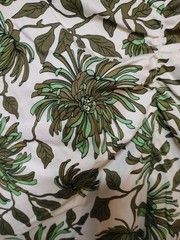 AGB Dress Size 14 White With Floral Print 97% Cotton 3% Spandex
