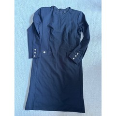 Ann Taylor Black Button Cuff Sheath Dress Petite 6P Career Workwear