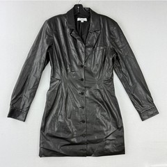 Marissa Webb Black Faux Leather Dress Size 10 Blazer Style Career
