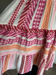 Anthropologie x Devotion Twins Lilou Boho Aztec Swing Dress Size Lg NWT