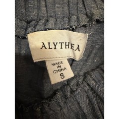 Alythea Womens Blue Chambray Bandage Bodycon Dress Mixed Media Size S 9226