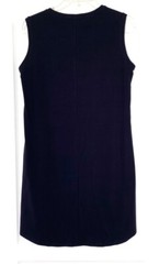 EILEEN FISHER Navy Blue Cotton Spandex Stretch Jersey Seamed Dress XS = 2/4