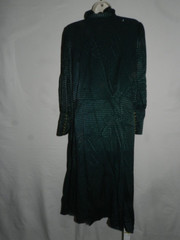 CALVIN KLEIN Womens Green Button Cuff Balloon Sleeve Midi Shirt Dress 14 no belt