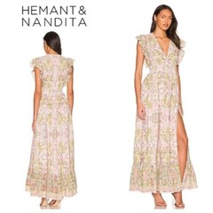 Hemant & Nandita NWT Women&rsquo;s Maya Cotton Maxi Dress, Large – Neiman Marcus $422