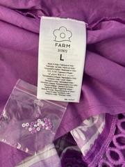 NWT FARM Rio Lilac Sweet Garden One Shoulder Maxi Dress Sz L