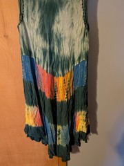 India Boutique Embroidered Midi Dress Cover Up One Size Flowy Hippie Boho Tie Dy