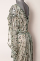 1920&rsquo;s Style Mint Green Sequin Beaded Batwing V-Neck Dress Babeyond – New w/Tags