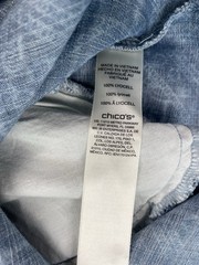 NWT Chico&rsquo;s Soft Penuelo Denim Chambray Tunic Dress Artisan Boho Chico’s 3