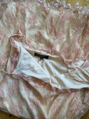 Betsey Johnson Y2K Vintage Pink Lace Ruffle Dress With Bows US6