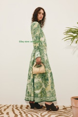 ALE 70% cotton 30% silk long dress lace-up waist shirt dress 2026 dress female