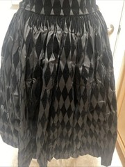 Pinup Couture Black Taffeta Flocked Fit & Flare Dress size M – NEW