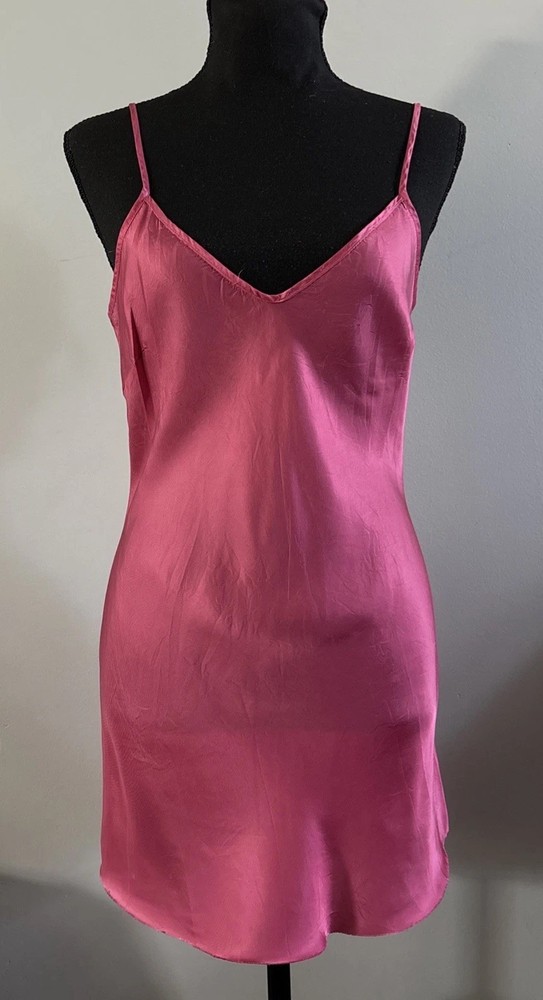 Organic by John Patrick Bias mini Slip dress Rose Pink size S