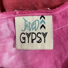 Jaded Gypsy Women&rsquo;s *Medium* Pink Tie-Dye Tiered Shift Dress Artsy Boho Chic