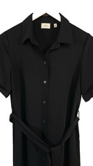 Wilfred Aritzia Button Down Tie Midi Dress S Black Quiet Lux Minimalist Capsule