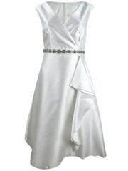 Adrianna Papell Women&rsquo;s Tea-Length Mikado Dress