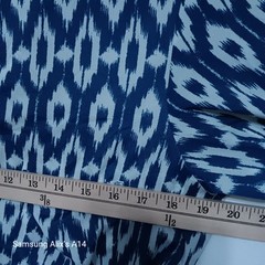 Anthropologie Maeve Dress M Blue White Ikat Oversized Mini Shirt Style