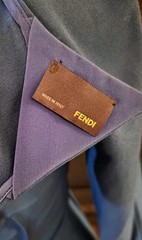 Fendi Blue Wool Blend Sheath Dress IT 36 US 2 4 Made in Italy Tailored Keyhole B