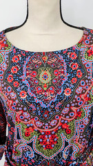 NEW $179 Gretchen Scott Jersey Corset Dress Pleasantly Paisley Goddess Large