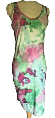 Stretchy Ribbed Tank Dress Short Tie Dye, L Full Circle Sundress Tank Light Par
