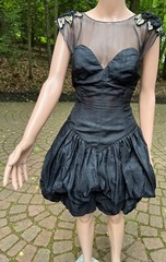 TD4 by Electra Size 7/8, Short, Mini Black Dress Fluffy Layered Bottom Sheer Top