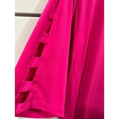 Susan Graver Dress Hot Pink Knit Elbow Sleeve Plus Size 2X