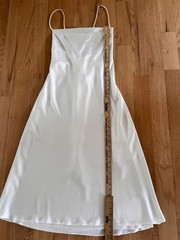 Show Me Your MUMU Women&rsquo;s Cowl Neck Dress in Ivory Luxe Satin-Bridal Wedding-XL